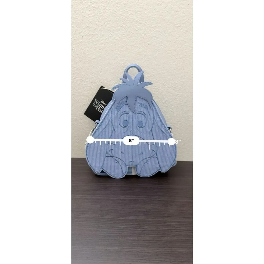 Loungefly Disney Winnie The Pooh Eeyore Tonal Corduroy Convertible Mini Backpack